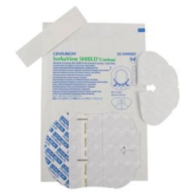 SorbaView Shield Contour Dressing, Film Window, 3-3/4 x 4-1/4 Inch, Adhesive, Transparent, Absorbent