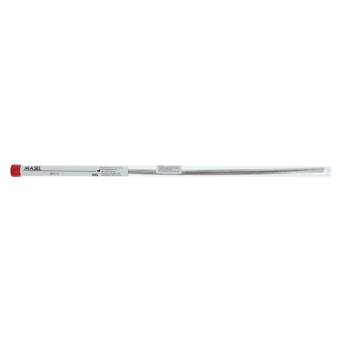 Wire Round Stainless Steel 14" Spring Tempered 20Ga 0.032" 10/Pk