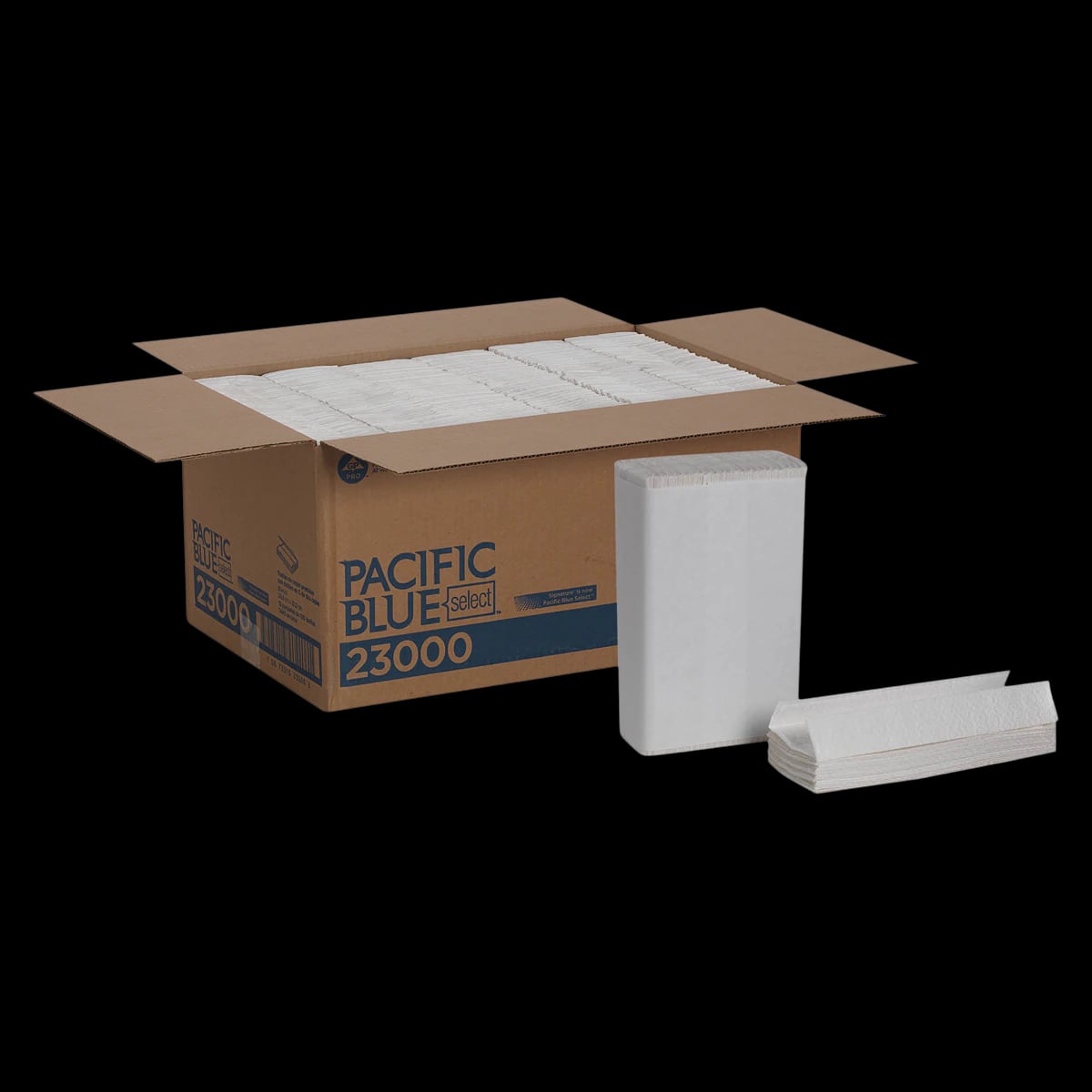 Georgia-Pacific Signature 2-Ply Premium C-Fold Paper Towels, White, 10.1" x 13.2", 1440/Case (12 packs of 120), SKU 23000