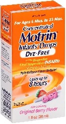 Motrin Infant Drops Dye-Free Berry, 1 oz Bottle