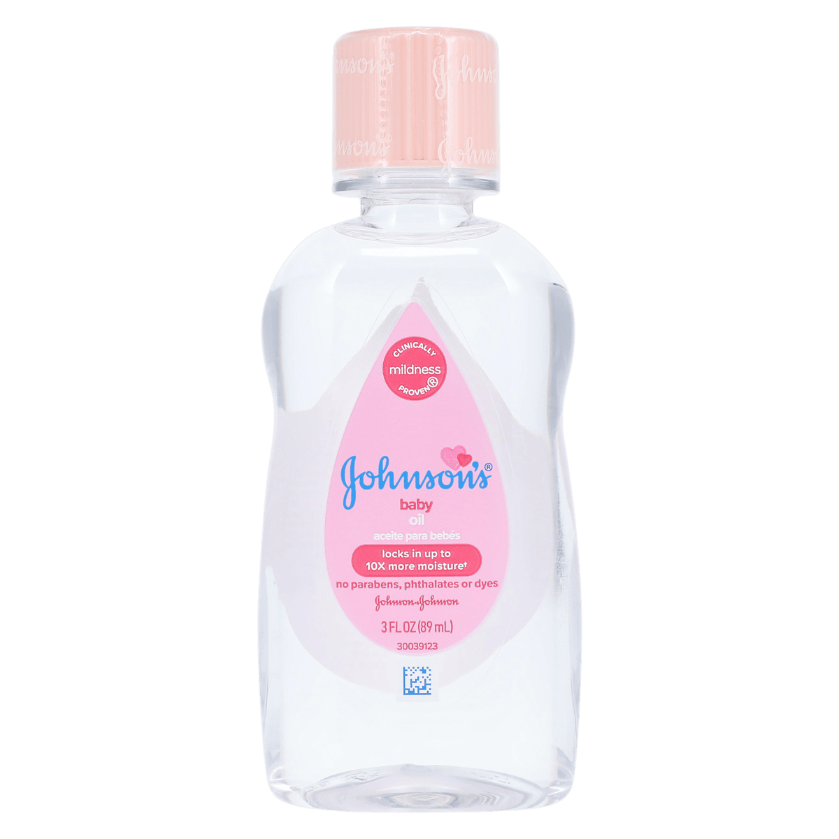 Johnson's Baby Oil, Mineral Oil, Low Odor, Hypoallergenic, 3 oz Bottle