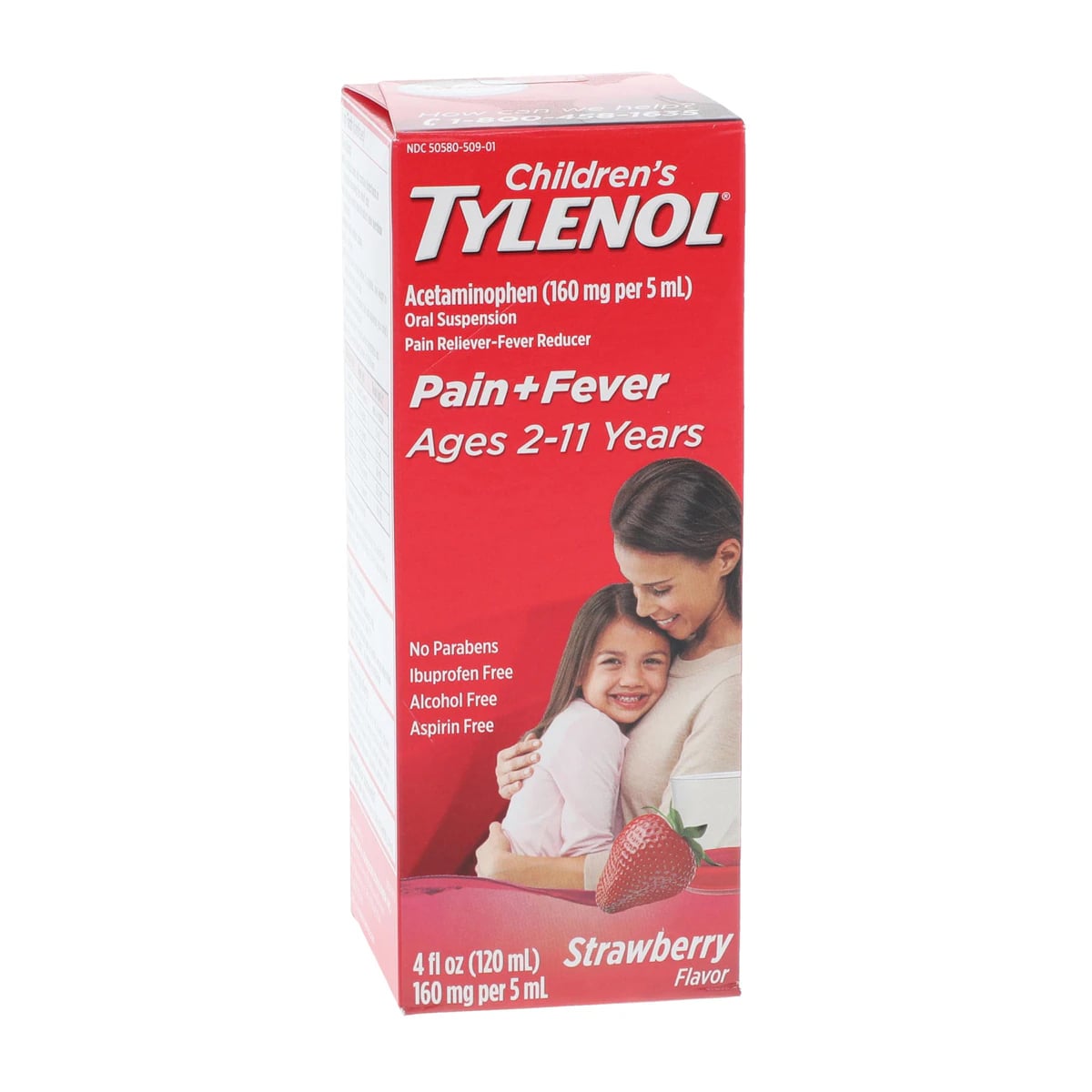 Tylenol Children's Liquid Pain Reliever & Fever Reducer, Strawberry, 4 oz Bottle