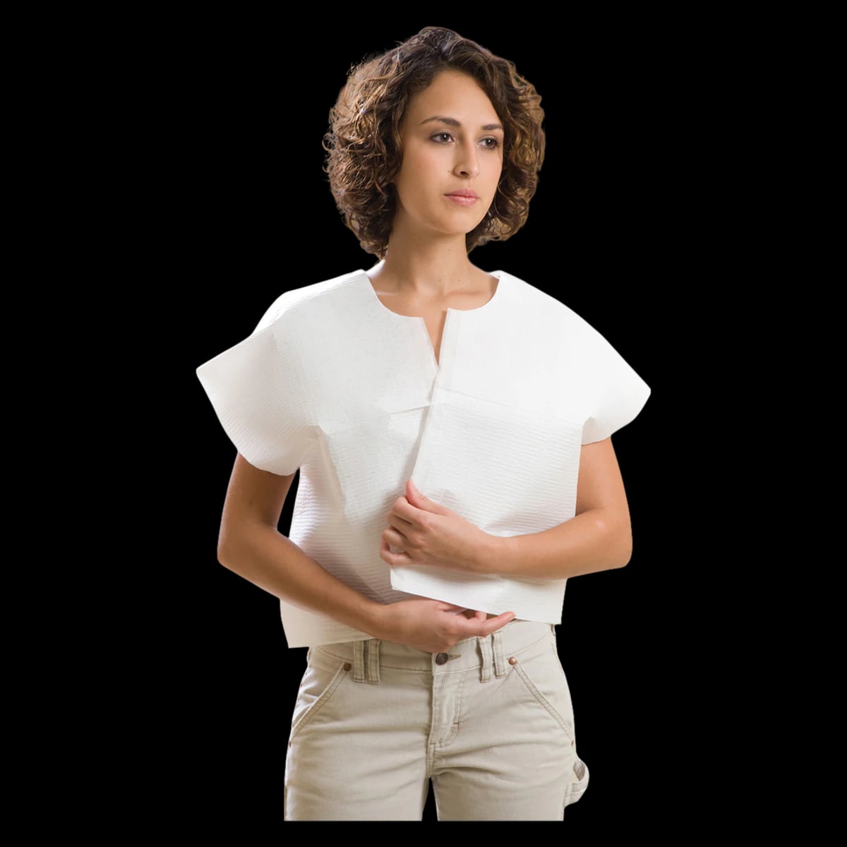 Graham Medical Fabri-Soft Exam Cape, 3-Ply Tissue, 30 in x 21 in, White, Disposable, 100/Case