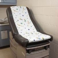 Graham Medical Exam Table Paper, Crepe, White, Non-Sterile, 18 in x 125 ft, 12/Case