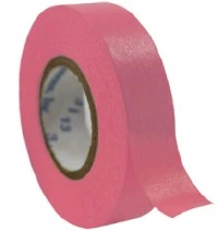 Precision Dynamics Tape Time Labeling Tape, Rose, 1/2" x 500", 1" Core