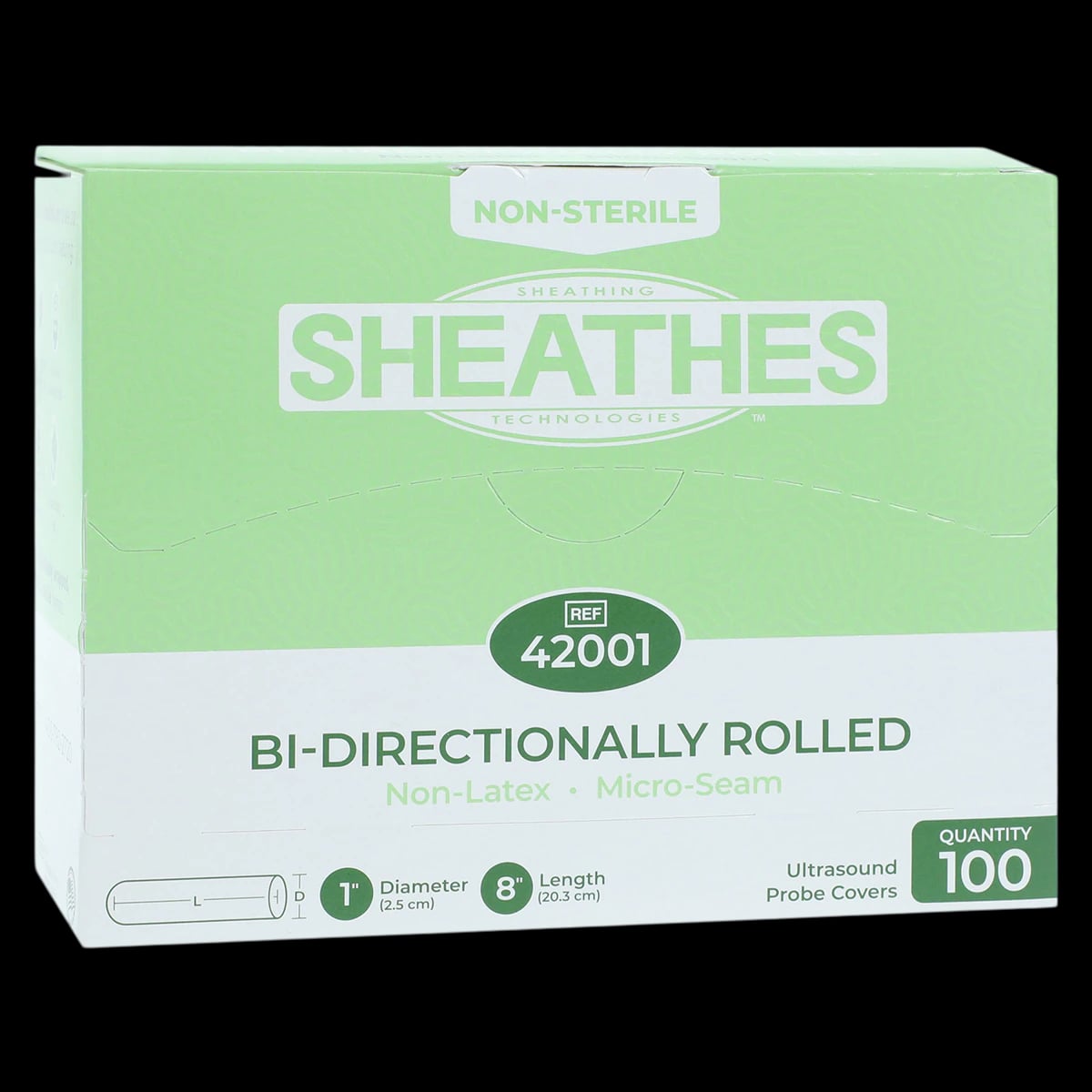 Sheathing Technologies Ultrasound Probe Cover, Latex-Free, Non-Sterile, 100/Box