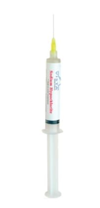 Vista Apex Sodium Hypochlorite 3% Pre-Filled Syringes, 12cc, 10/Pack with 27ga Appli-Vac Side-Vent Irrigating Tips, #502315