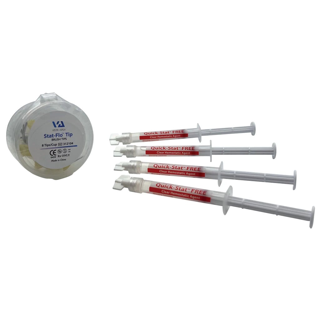 Quick-Stat FREE Clear Hemostatic Gel, 25% Aluminum Chloride, 1.2 mL Syringe Standard Kit, 4/Pk, 504600