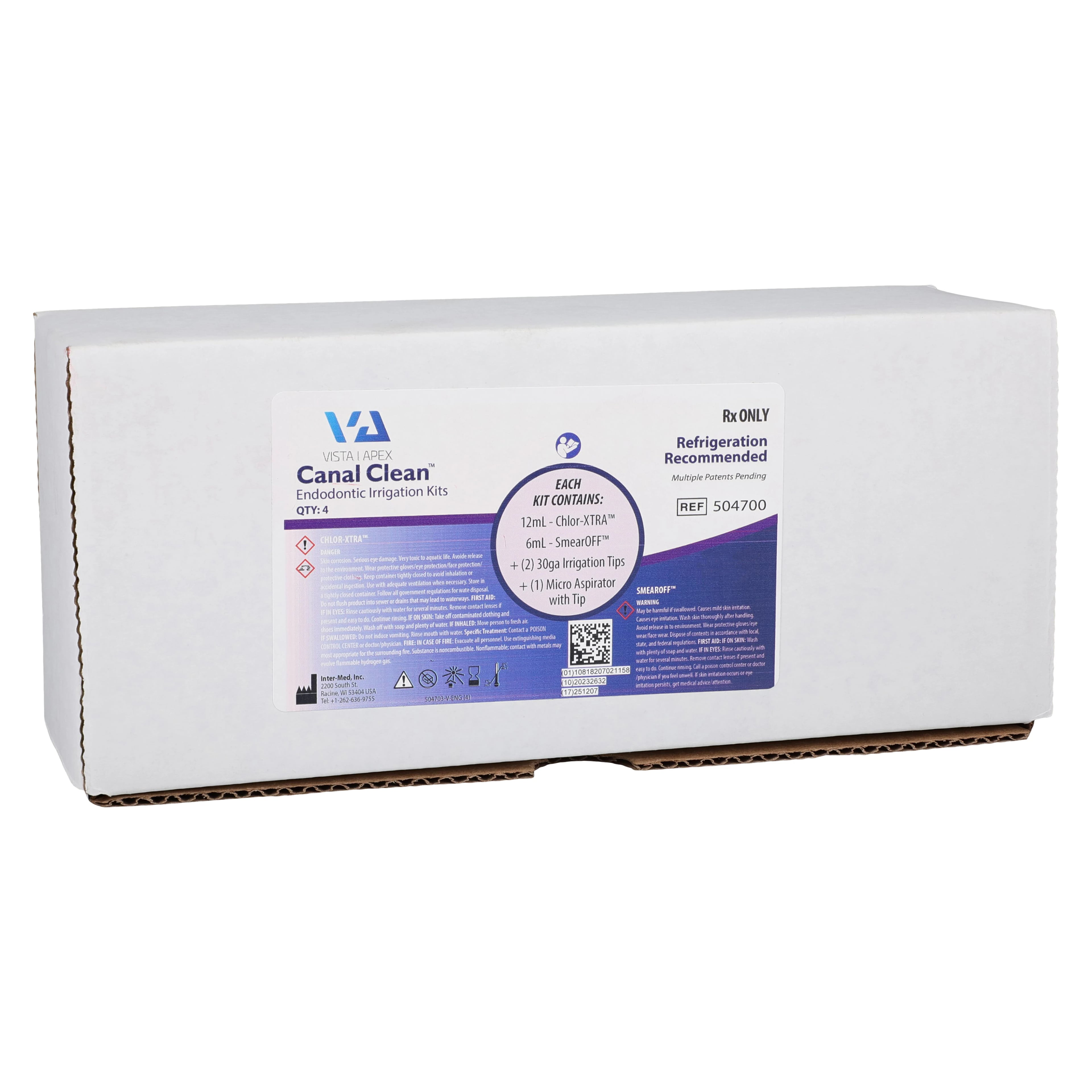 VPro CanalClean CA Endodontic Procedural Kit, 4/Pk, 504700
