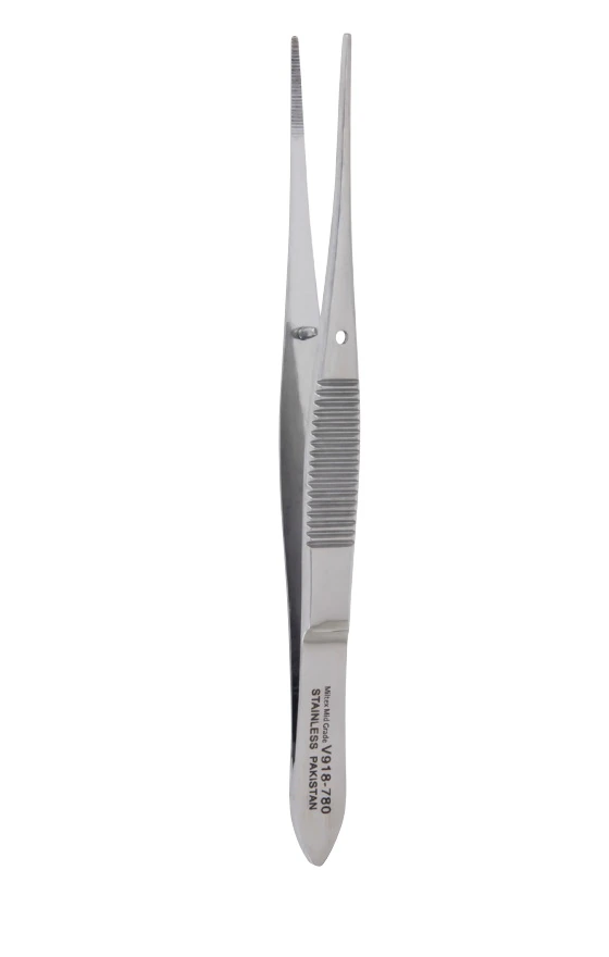 Vantage Eye Dressing Forceps, Straight, 4" Stainless Steel, Autoclavable, Each