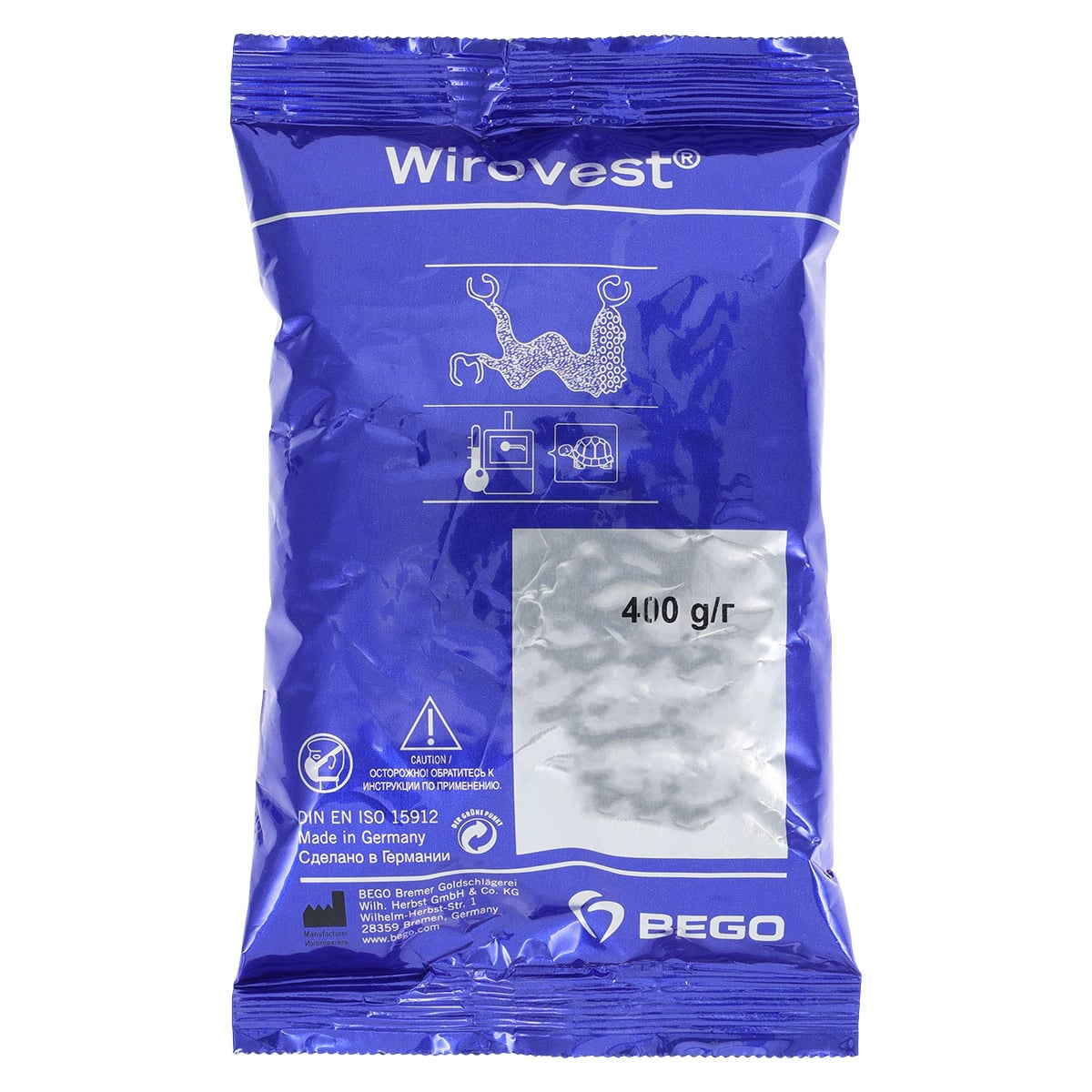 Wirovest® Phosphate-Bonded Investment Material for Partial Dentures, 400g Packets, Pack of 45