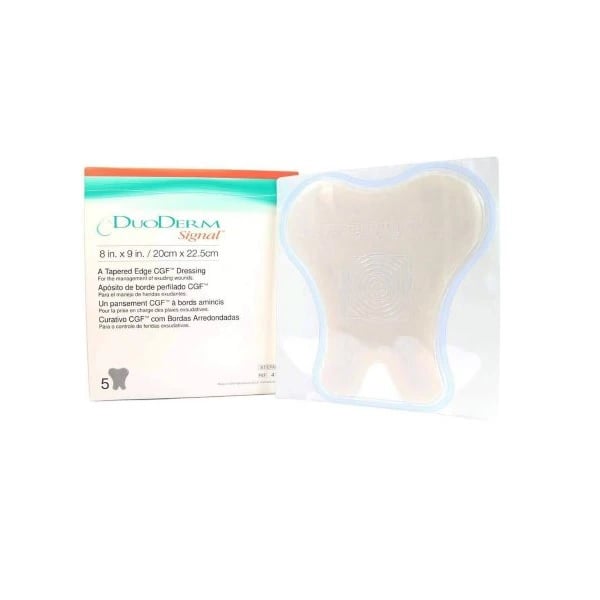 DuoDerm Signal Hydrocolloid Wound Dressing, 8.5 x 8.75 in, Sterile, Butterfly Adhesive, Off-White, Latex-Free