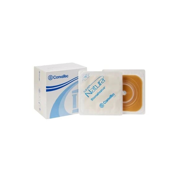 ConvaTec SUR-FIT Natura Stomahesive Skin Barrier with 1-3/4" Flange, 4x4" Cut-To-Fit, 2-Piece