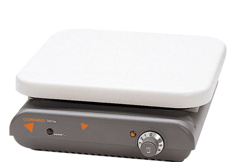 Corning PC-611 Magnetic Stirrer, 11x11" ABS Plastic, 100-1500 rpm, 120V 60Hz, for 5 gal Vessel, UL/CUL Approved