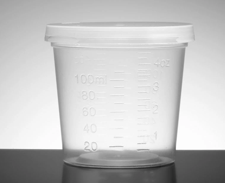 Falcon 110mL Polypropylene Sterile Sample Container, Graduated, No Closure, Clear, 500/Case