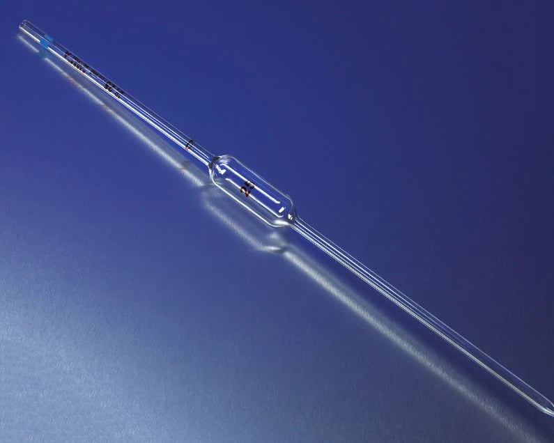 Pyrex Volumetric Pipette, 5 mL, Class A, White Band, Reusable, 12/Case