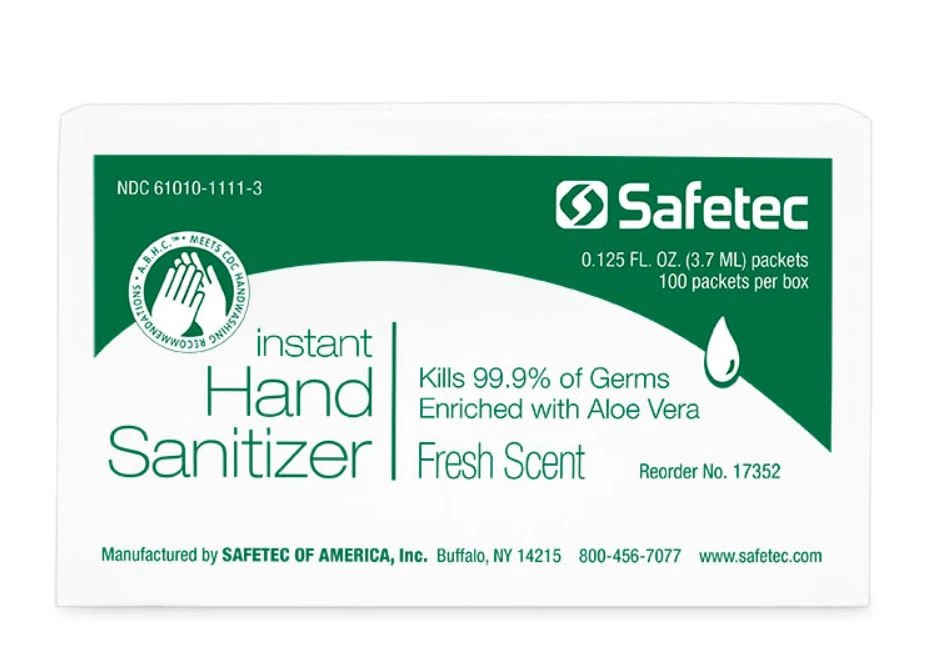 ABHC Hand Sanitizer Towelettes, 66.5% Ethyl Alcohol, Fresh Scent, Individually Wrapped, 1000/Case