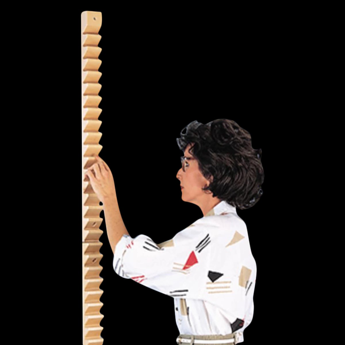 Restoramed Shoulder Ladder, Agility Ladder, Wall Mount, Lacquered Natural Oak, 2.5"W x 1.5"D x 58"H