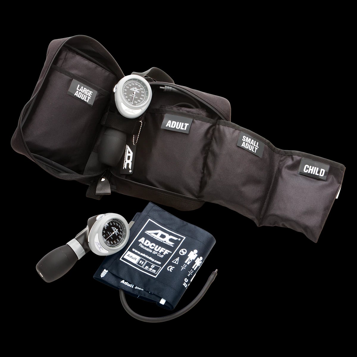 American Diagnostic MultiKuf Blood Pressure Cuff Kit, Size 9-12, Navy Blue, Latex-Free, Each