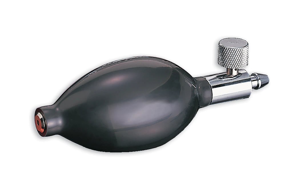 Adflow Inflation Bulb and Valve, Black, Latex-Free, for Most Aneroid/Mercury Blood Pressure Instruments