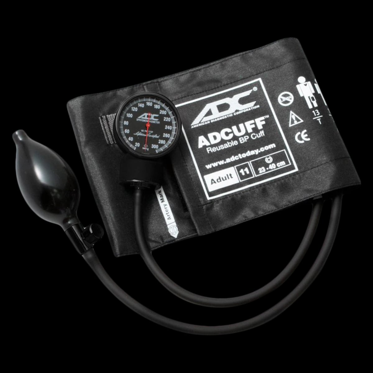 Diagnostix 720 Series Aneroid Sphygmomanometer, Size 11, Stealth Black, Arm Dial Display, Each