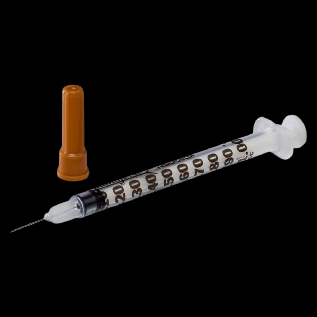 Monoject Tuberculin Syringe with Fixed Needle, 1cc, 25G x 5/8", Red, Sterile, 500/Case