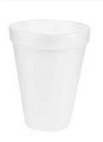 Dart Styrofoam Cup, 12 oz, White, Disposable, 25/Pack