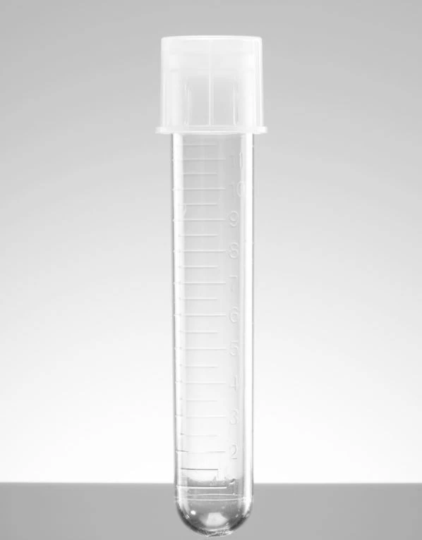 Falcon Test Tube, Polystyrene, 14mL, 17x100mm, Snap Cap, Round Bottom, Sterile, Disposable, 500/Case