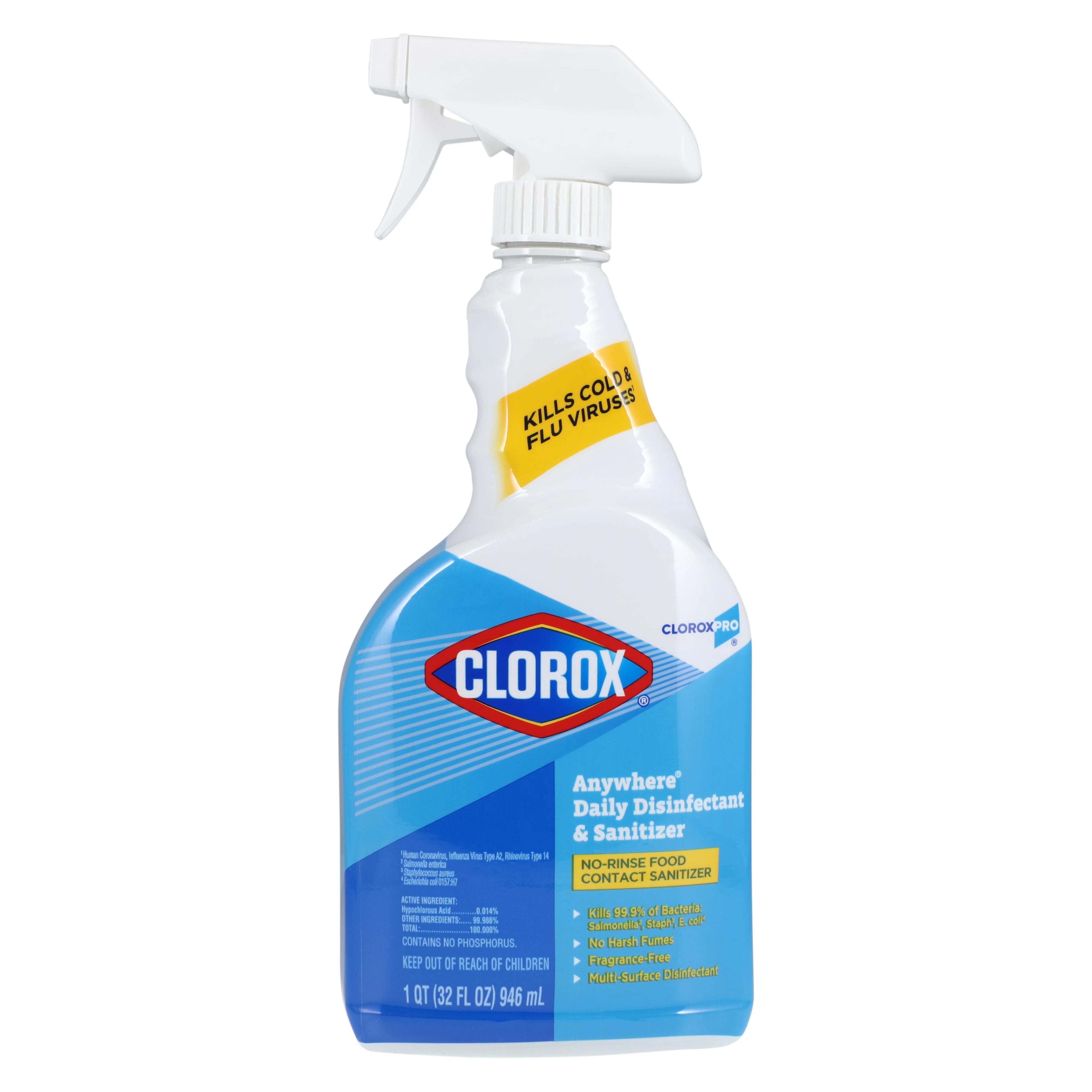 Clorox Anywhere Hard Surface Spray Disinfectant, 32 oz Bottle