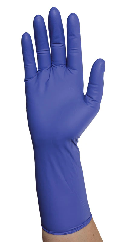 PremierPro Nitrile Exam Gloves, Medium, Purple, Non-Sterile, Extended Cuff, 50/Box