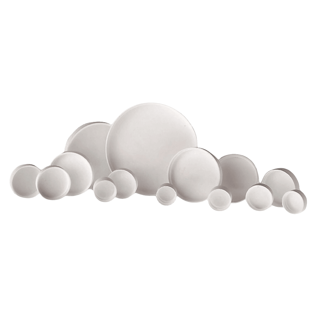 Qorpak 38-400 Ribbed Polypropylene Linerless Cap, White, Autoclavable, 576/Case