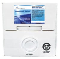 Azer Scientific Blood Bank Saline Reagent, 6.5-7.0 pH, with Spigot, 10L Cubitainer