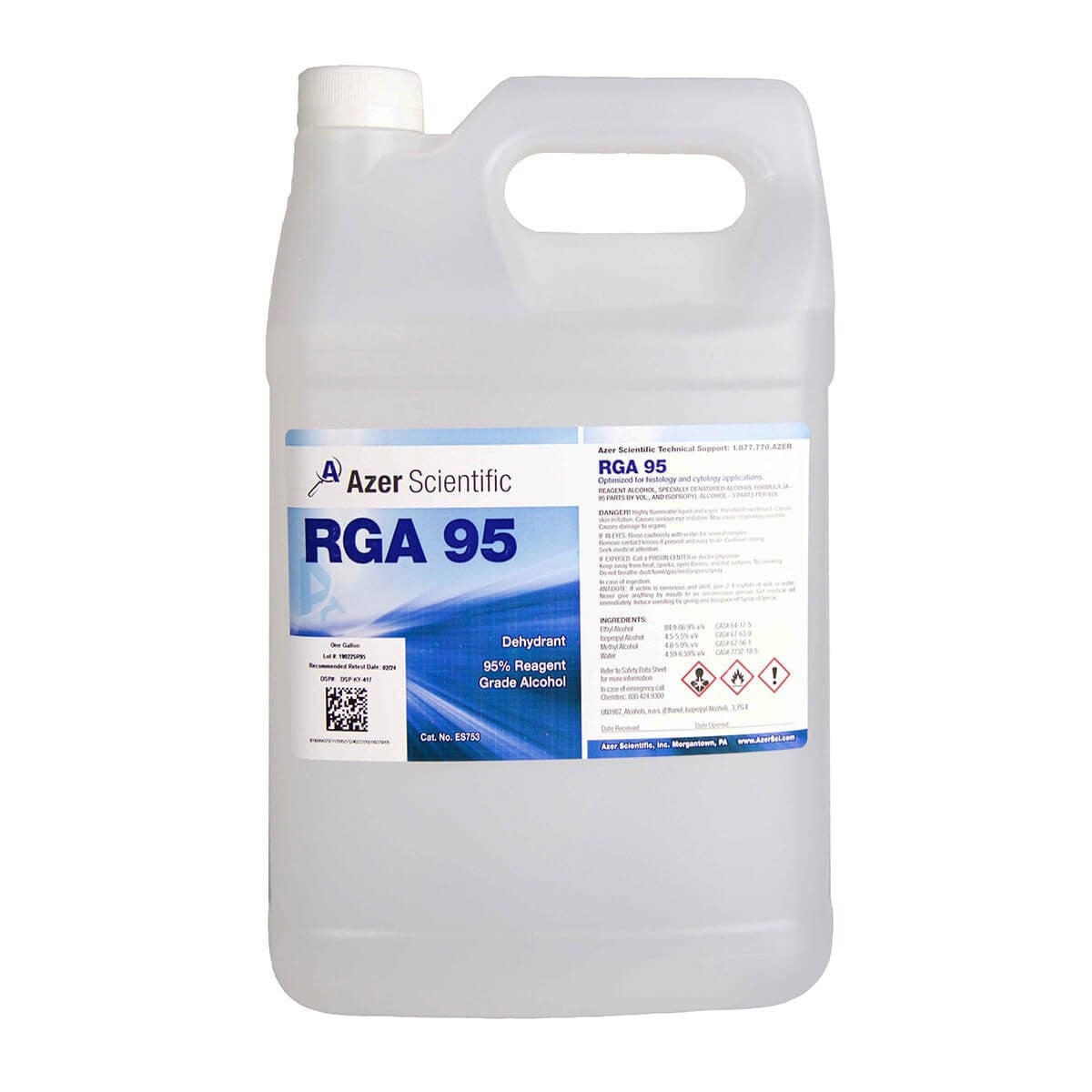 Azer Scientific Reagent Grade Alcohol 95%, 1 Gallon (4/Case)