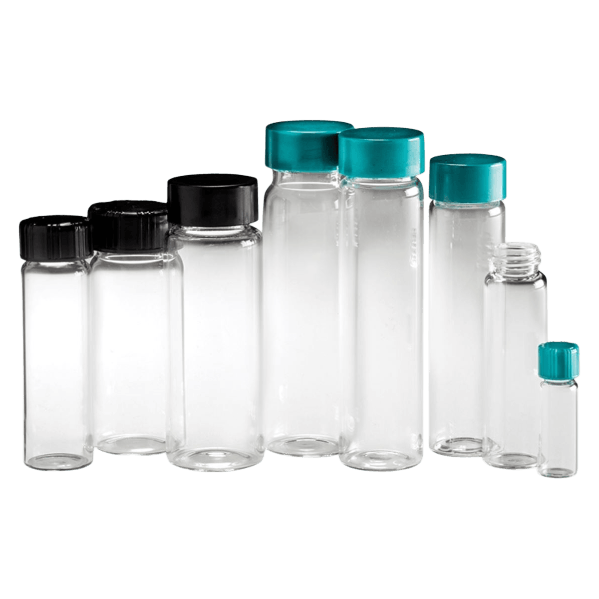Qorpak Borosilicate Glass Sample Vial, Screw Thread, Clear, 15 Dram, 24-400 Neck, 72/Case