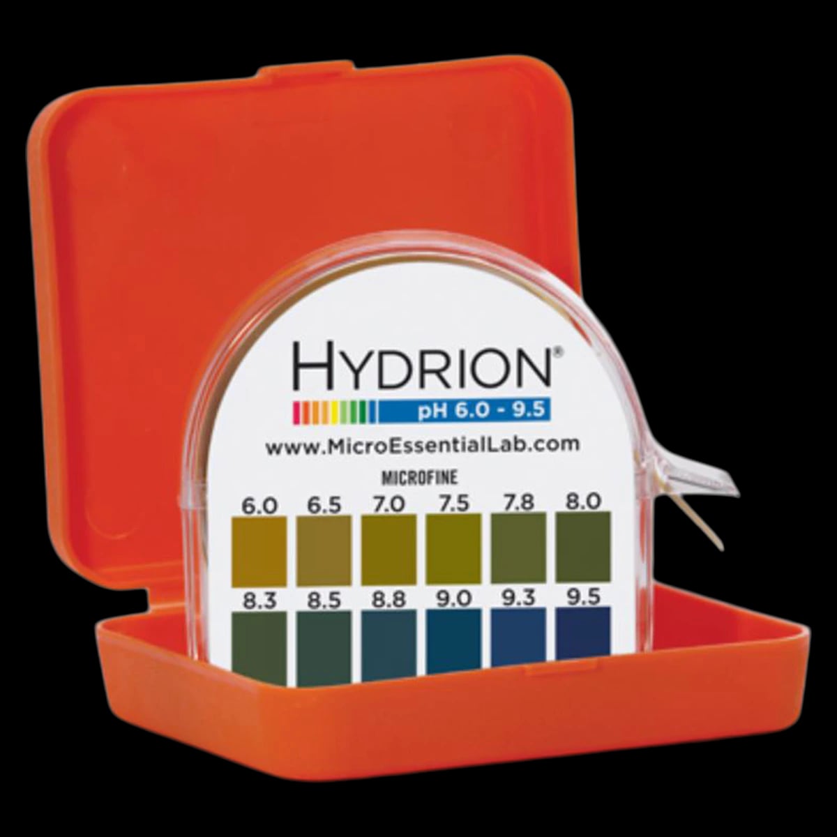 Hydrion MicroFine pH Test Strips, 6.0-9.5 Range, with Color Chart, 10/Case