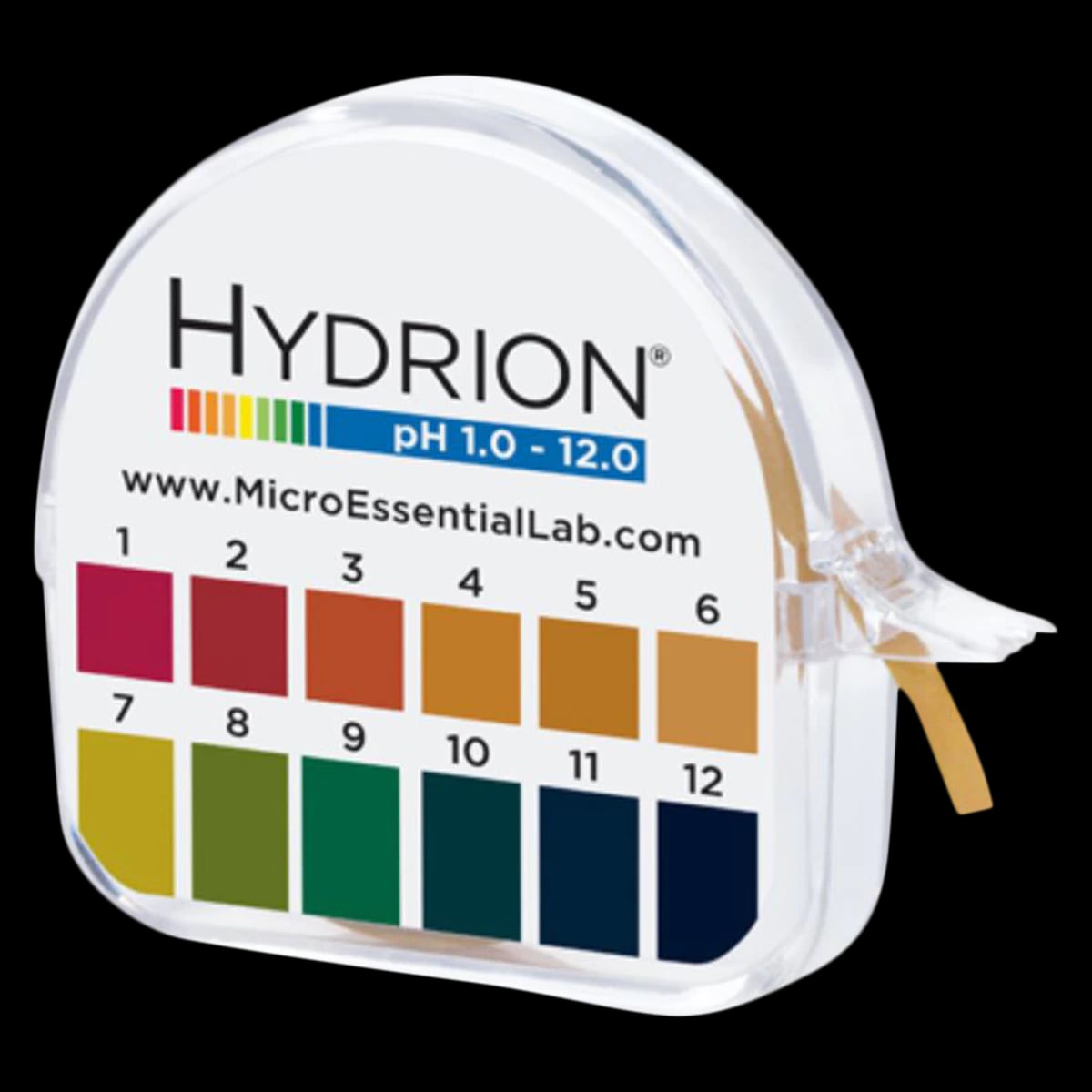 Hydrion pH Test Paper, Wide Range 1-12, with Color Chart, 10/Case
