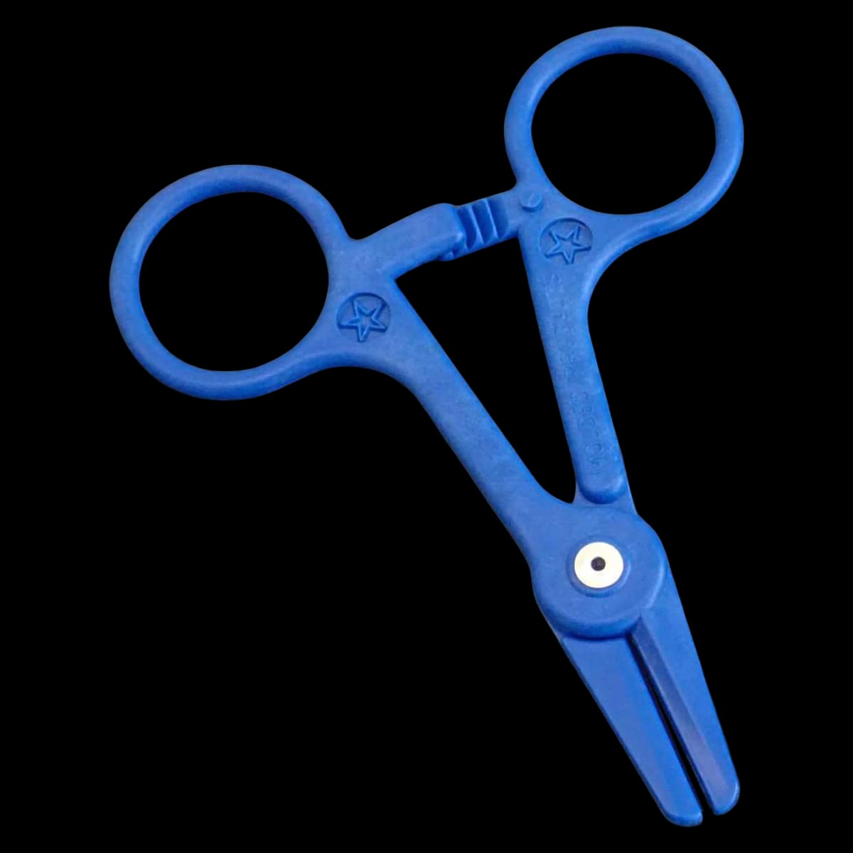 Molded Products Tube Occluding Forceps, Plastic, Non-Sterile, Disposable, Dark Blue, 12.4 cm, 100/Bag