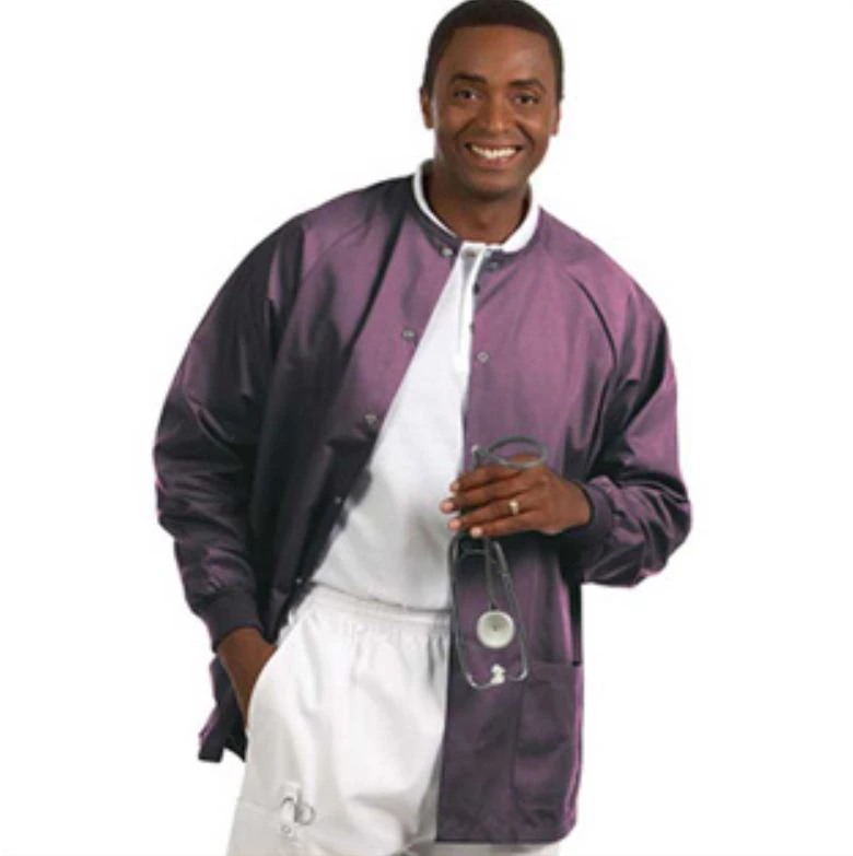 Fashion Seal Unisex Warm-Up Jacket, 2 Pockets, Plum, Medium