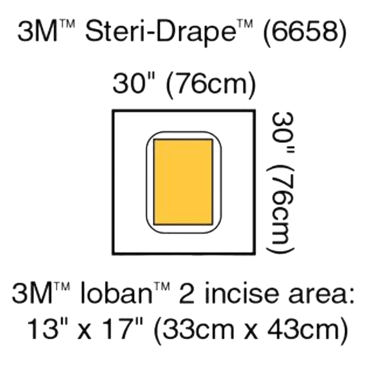 3M Steri-Drape 30x30" Sterile Surgical Pouch, Non-Fenestrated, 30" x 30"