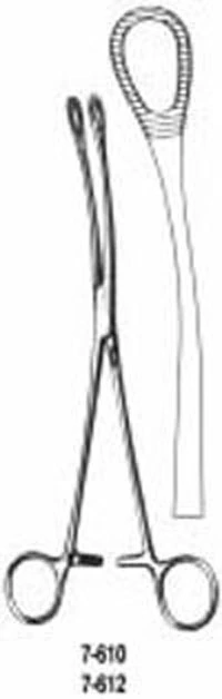 Foerster Sponge Forceps, Curved, 9-1/2", Stainless Steel, Autoclavable