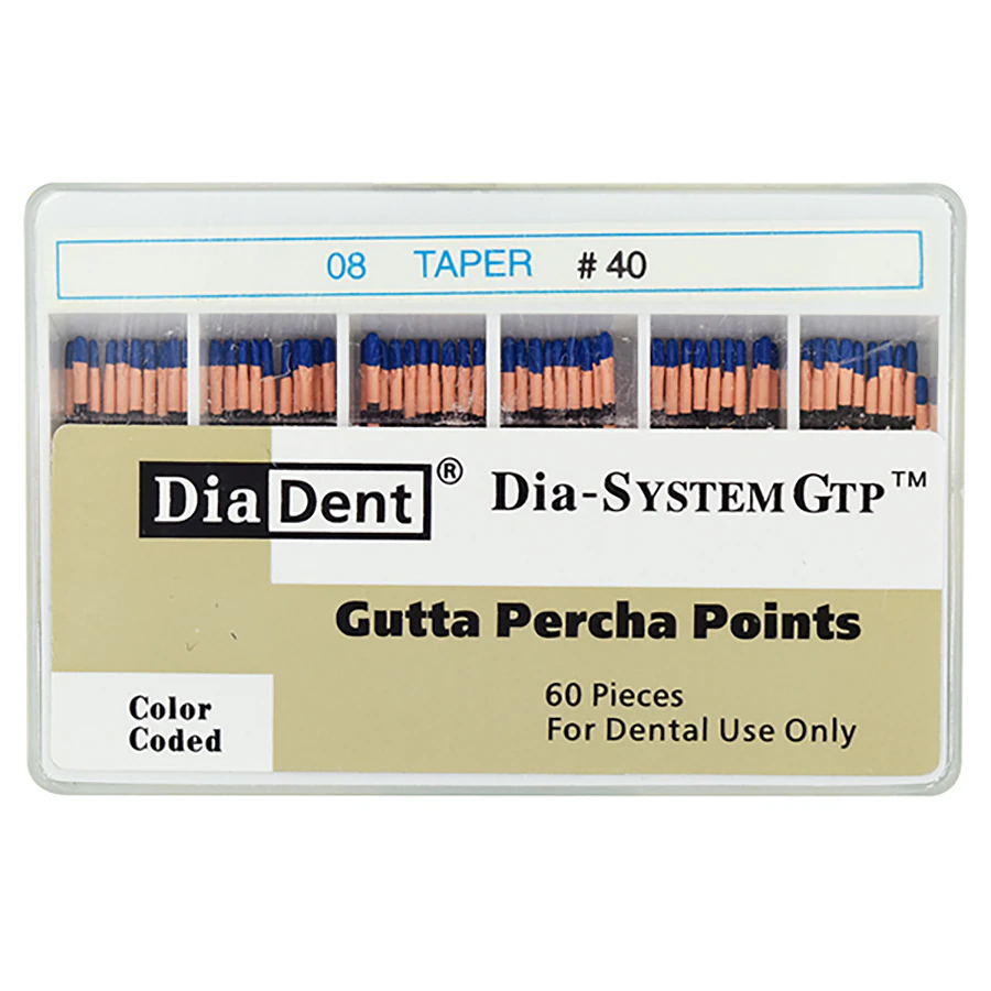 EdgeEndo Gutta Percha Points, Double, 0.08 Taper, Size #40, 28 mm, Black, 60/Package
