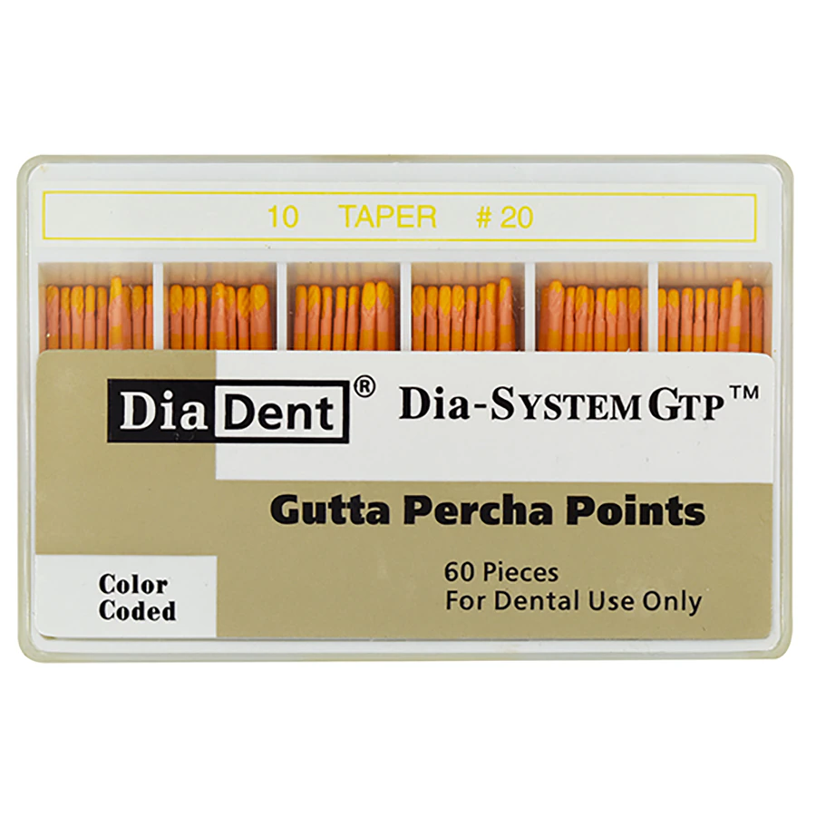 EdgeEndo Gutta Percha Points, ISO Size #20, 0.10 Taper, 28 mm, Yellow, 60/Package