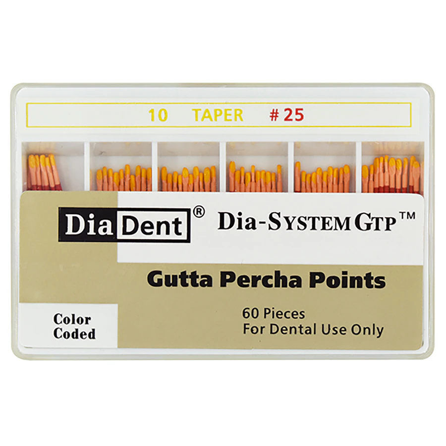EdgeEndo Gutta Percha Points, ISO Size #25, 0.10 Taper, 28 mm, Red, 60/Package