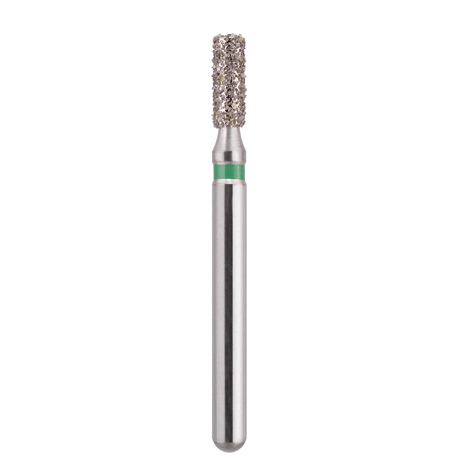 Edge Endo Diamond Bur, Friction Grip, Coarse, Flat End Cylinder, 835-010C, 25/Package
