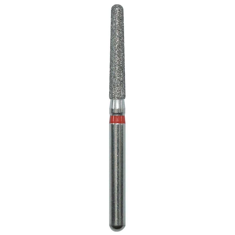 Edgeendo Long Round End Taper Diamond Bur, Friction Grip, Fine, 198L016F, 25/Box