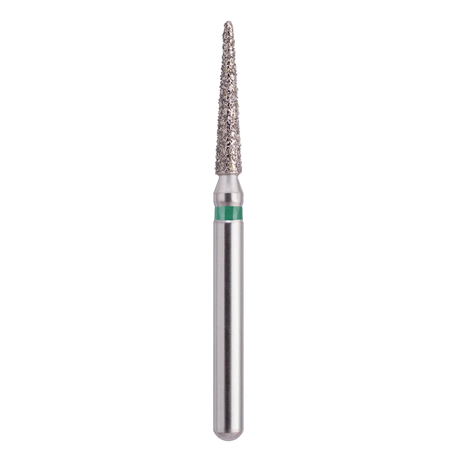 Edge Burs Diamond Bur, Friction Grip, Coarse, Pointed Cone, 858-014C, 8.0 mm, 25/Package