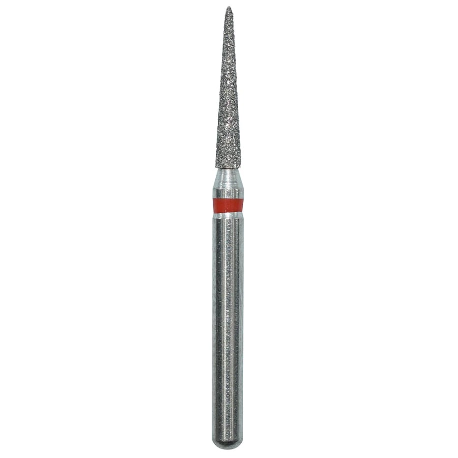 Edge Burs Diamond Bur, Friction Grip, Fine Pointed Cone, 858-014F, 8.0 mm, 25/Package