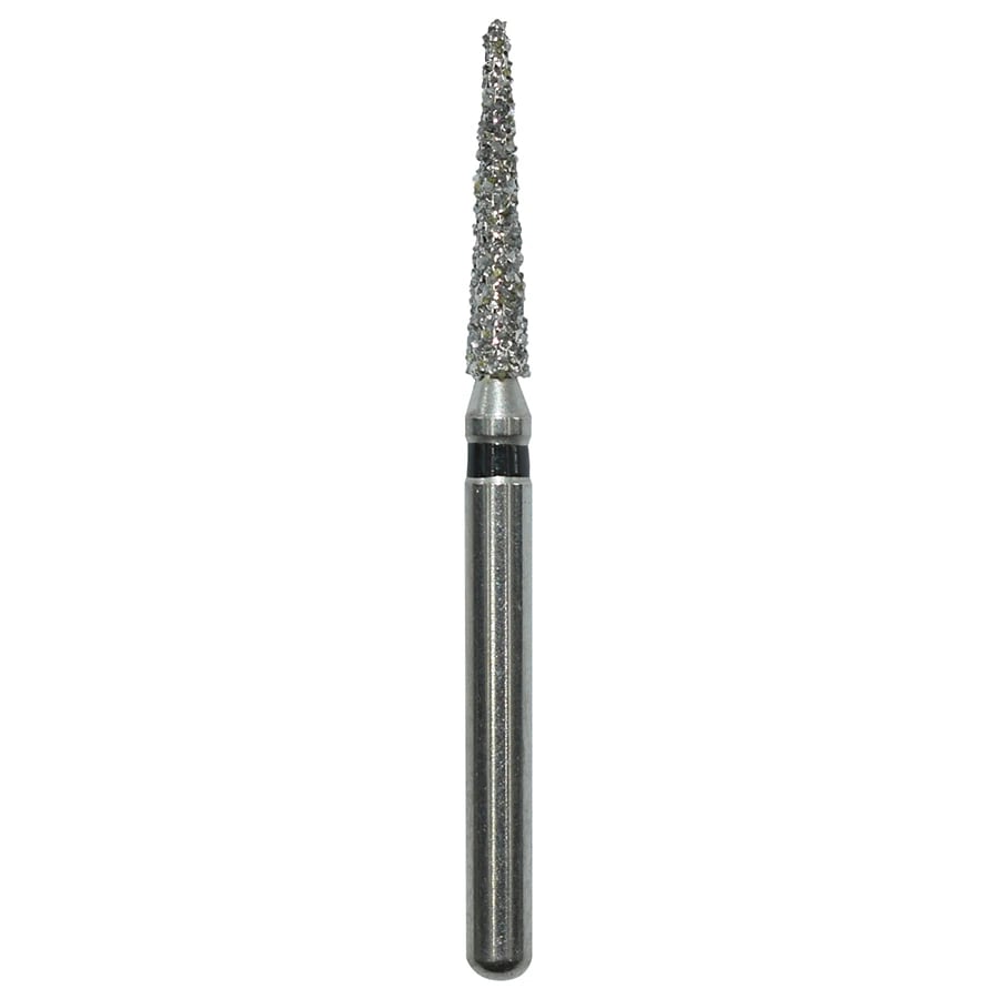 Edge Burs Diamond Bur, Friction Grip, Super Coarse, Pointed Cone, 858-014SC, 8.0 mm, 25/Package