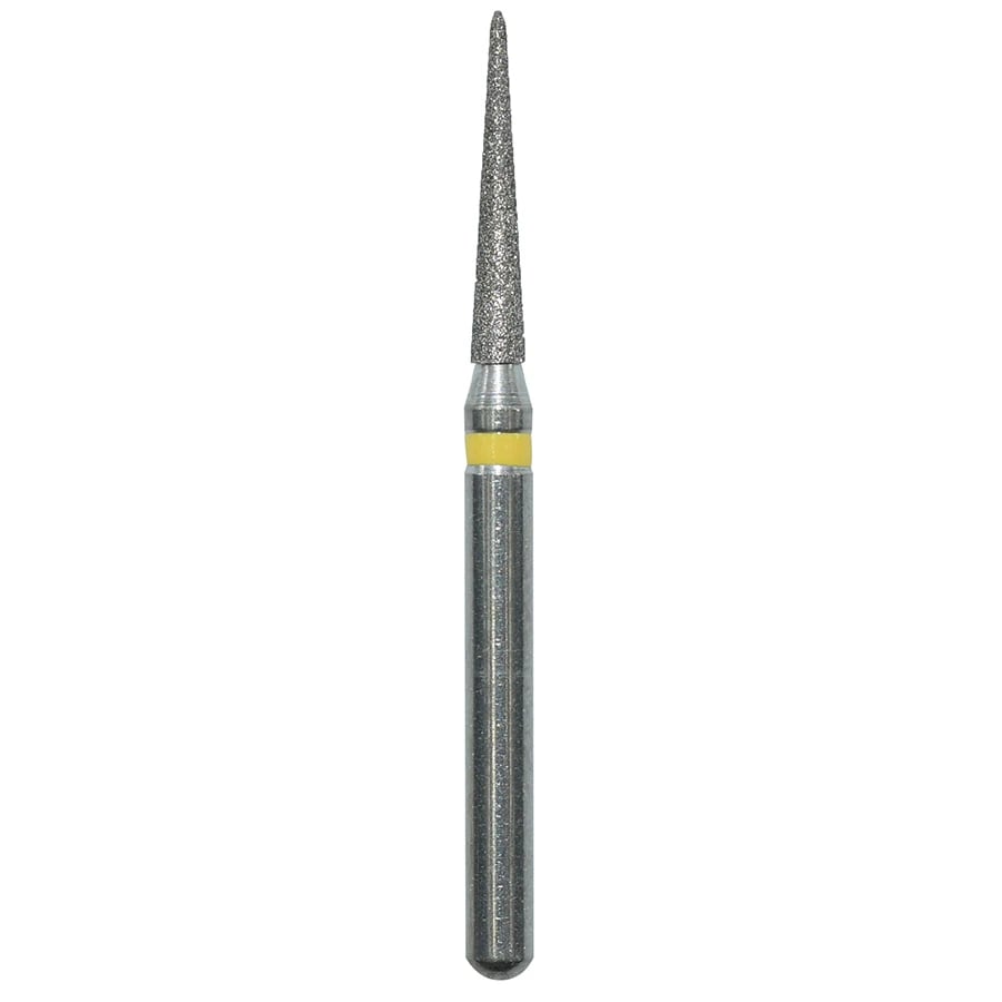 Edge Burs Diamond Bur, Friction Grip, Extra Fine, Pointed Cone, 858-014EF, 8.0 mm, 25/Package