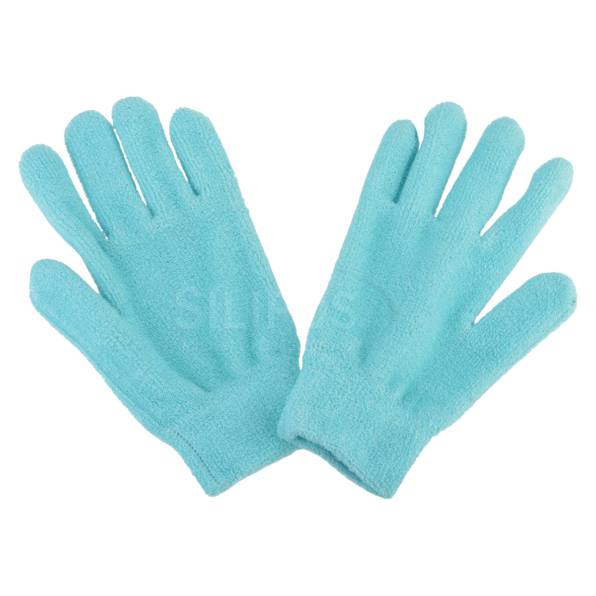 Silipos Geluscious Moisturizing Glove, Terrycloth, Turquoise/Pink, 1 Pair